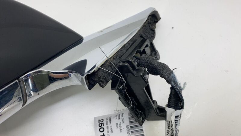 2012-2015 Tesla Model S Driver Exterior Rear View Door Mirror Left LH Black PBSB