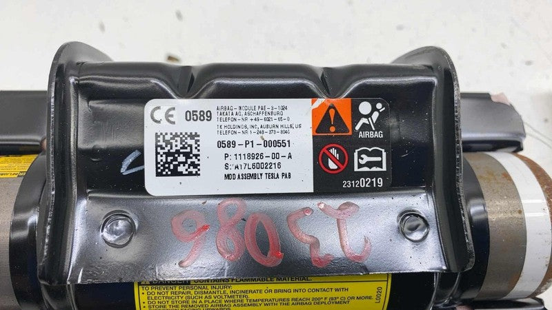 ⭕ 12-20 Model S Passenger Side Dash Instrument Panel Airbag Right 1118