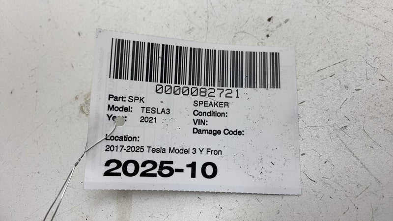 ⭕ 2017-2025 Tesla Model 3 M3 Front Door Audio System Woofer Speaker 10