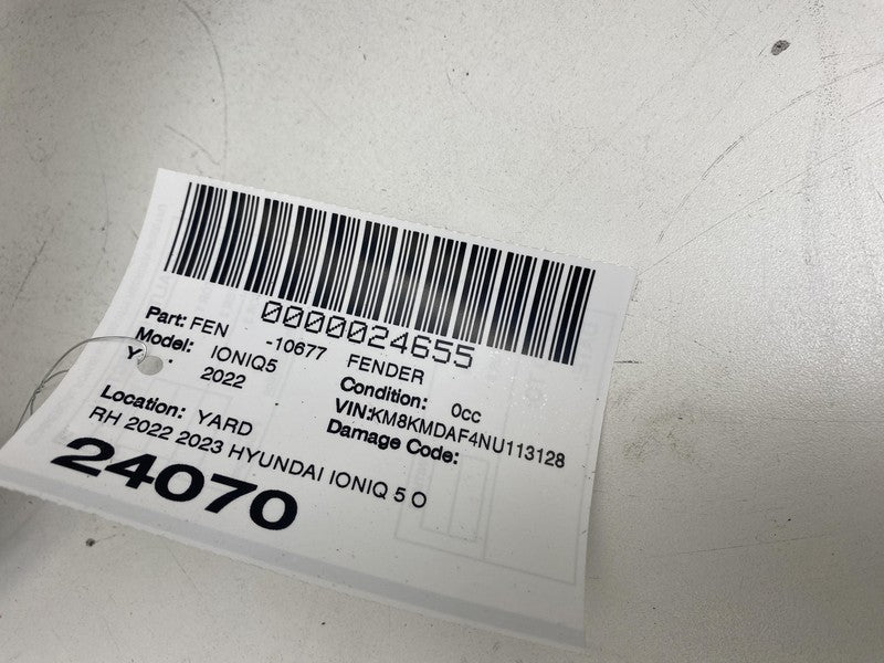 ⭕ 2022 2023 Hyundai Ioniq 5 Front Passenger Side Fender Shell Panel Right RH OEM