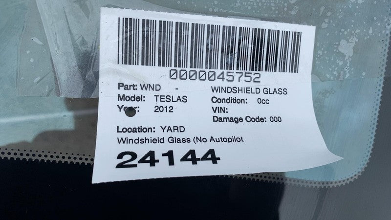 102163401D 2012-2015 Tesla Model S MS Front Windshield Heated Wiper Area (No Auto Pilot)