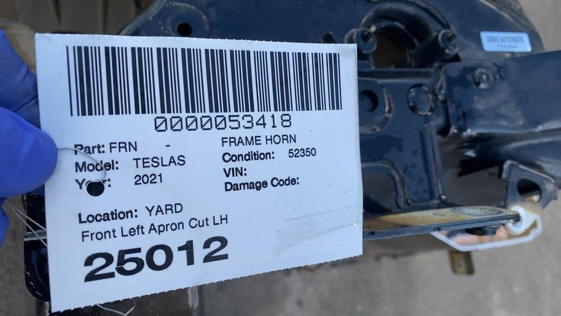 1614525-00-B 2021-2023 Tesla Model S MS Front Driver Side Shock Tower Rail Apron Cut Left LH