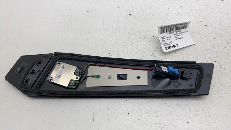 110043700C ⭕ 17-23 Model 3 Left B-Pillar Applique Glass Trim Molding w/ Camera 1100437-00-C