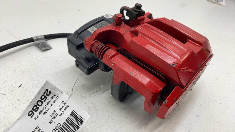 1078541-00-B ⭕16-20 Model X Rear Driver Side Caliper Red w/ Brake Hose Line Left 1078541-00-B