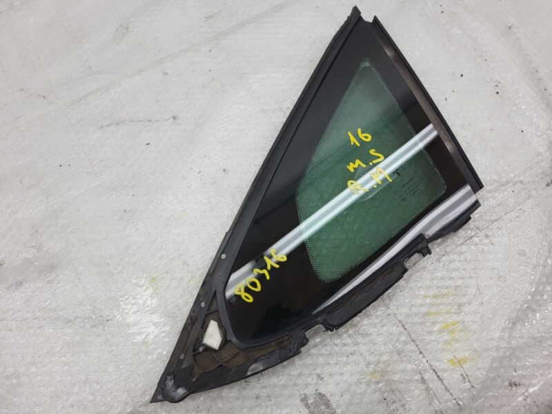 E6 43R-008010 2012-2020 Tesla Model S Rear Passenger Side Quarter Fixed Glass Right Assembly