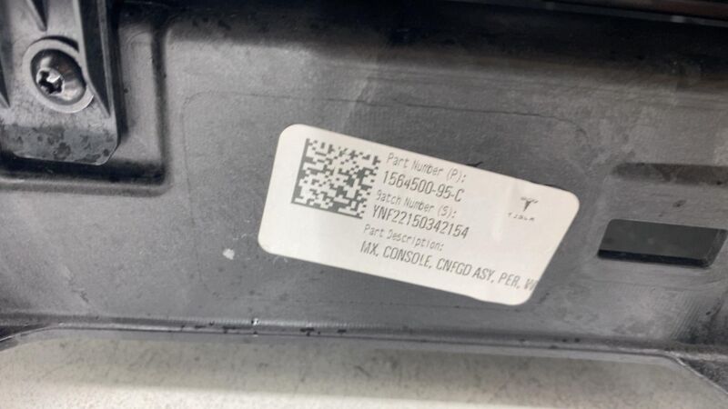 1564500-95-C ⭕ 21-24 Model X Front Center Console Storage Carrier w/ Side Panel 1564500-95-C