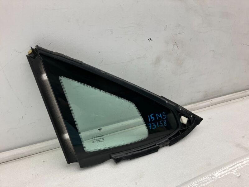 E6 43R-008010 2012-2015 Tesla Model S MS Rear Driver Side Quarter Fixed Glass Left LH Assembly
