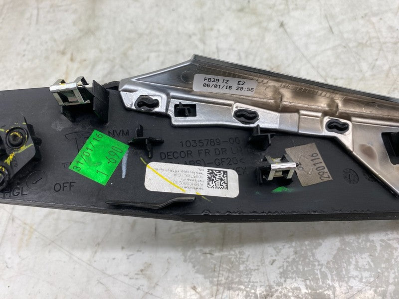 ⭕ 16-20 Tesla Model X Front Driver Side Door Decor Trim Left Black 103