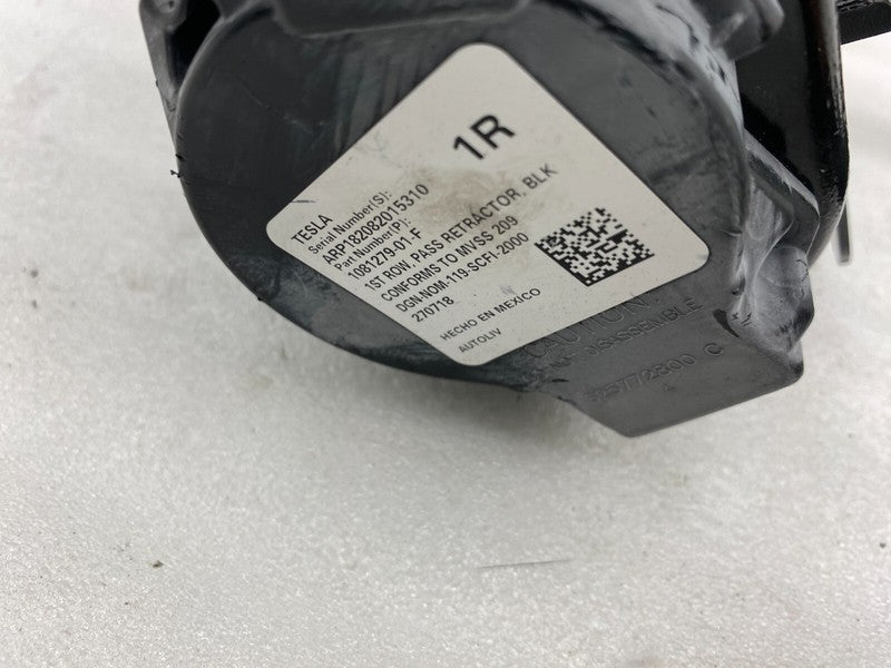 108127901F ⭕ 2017-2023 Tesla Model 3 Front 1st Row Seat Belt & Retractor Right 1081279-01-F