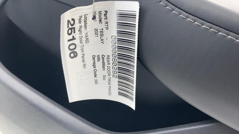14983886-00-A ⭕ 2020-2024 Tesla Model Y MY Rear Right Side Door Panel Trim Card 14983886-00-A