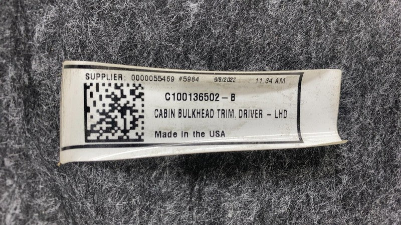 ⭕ 2022 Rivian EDV-700 Van Driver Side Cabin Bulkhead Trim Left LH C100