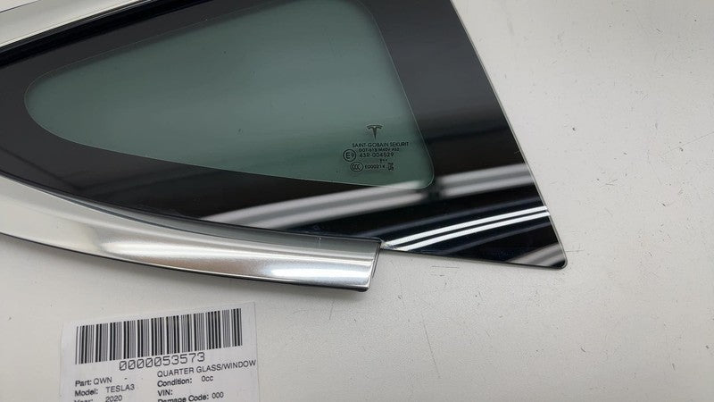 1080706-00 ⭕ 2017-2020 Tesla Model 3 M3 Rear Right Quarter Fixed Window Glass RH 1080706-00