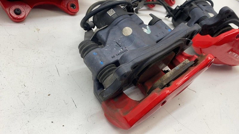 ⭕ 2020-2024 Tesla Model Y Set of 4 Front & Rear Brake Caliper Red Asse