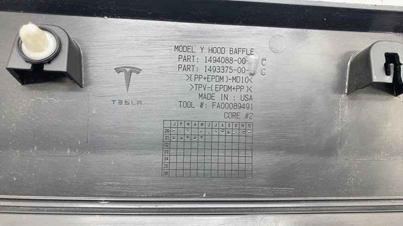 ⭕ 20-23 Tesla Model Y Front Compartment Hood Baffle Cowl Cover Trim 14