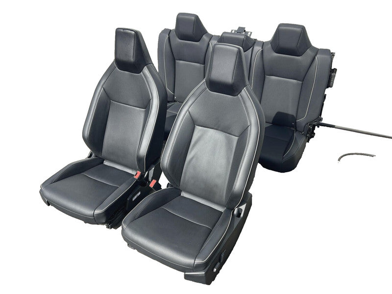 1881398-TX-A 24 25 Tesla Cybertruck Front Seat Left & Right + Rear 2nd Row Perforated Black