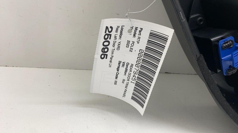 31696443 ⭕ 21-24 Polestar 2 Rear Left Interior Door Panel Trim Card Cover Black 31696443