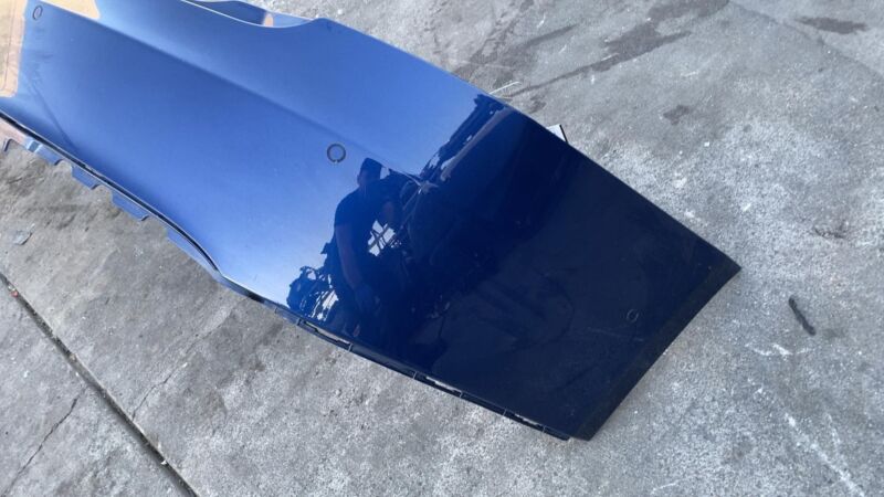 600817900E 2012-2015 Tesla Model S MS Rear Bumper Cover w/ Park Sensor & Harness Blue PPSB
