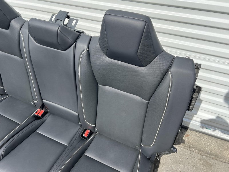 1881398-TX-A 24 25 Tesla Cybertruck Front Seat Left & Right + Rear 2nd Row Perforated Black