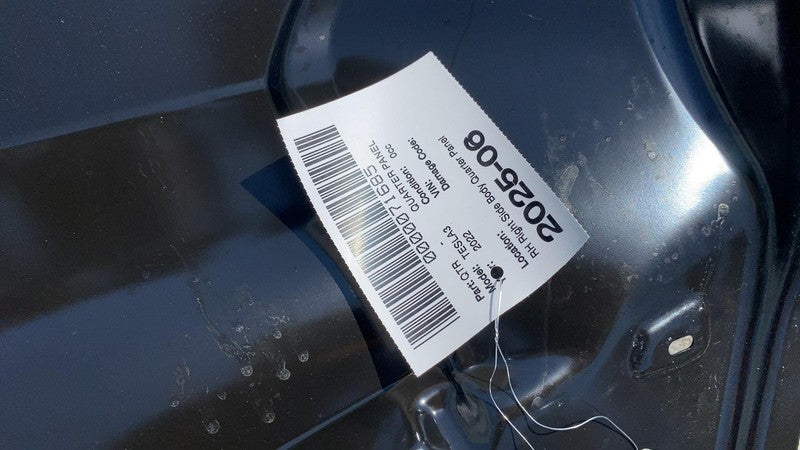 ⭕ 21-23 Tesla Model 3 Rear Passenger Side Quarter Panel Structural Cutout Right