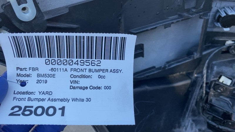2018-2020 BMW 530e Front Bumper Cover Assy w Park Sensor & Park Light White 300