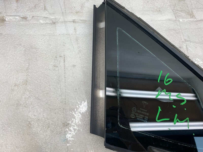 E6 43R-008010 ⭕ 2012-2020 Tesla Model S Rear Driver Side Quarter Fixed Glass Left LH Assembly