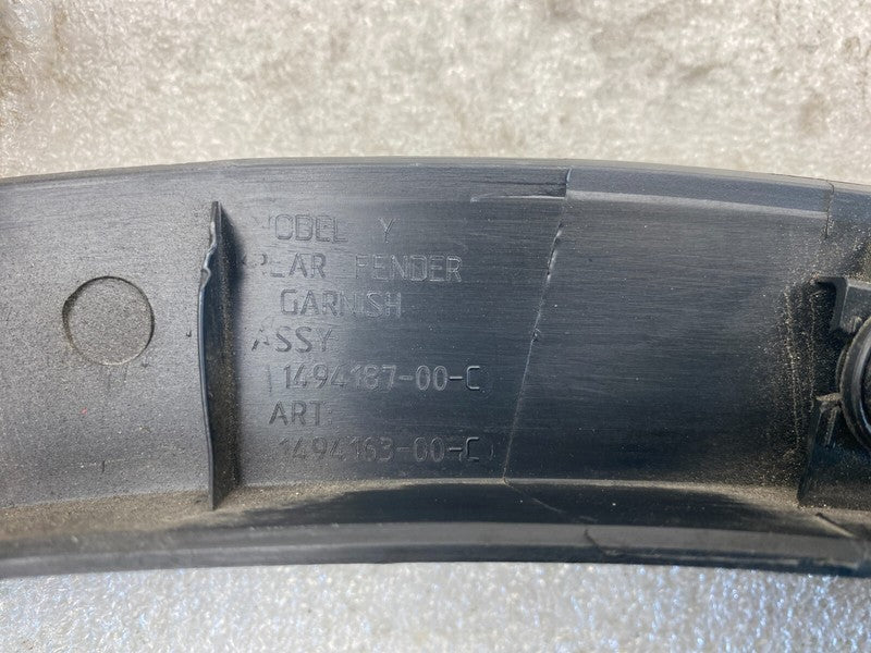 1494187-00-C ⭕ 20-22 Model Y Rear Fender Garnish Flare Wheel Arch Molding Left 1494187-00-C