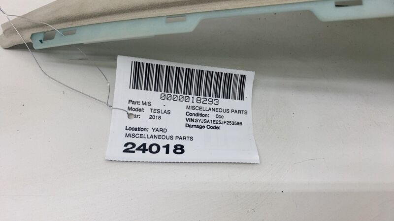 1007457 07 C 2012-2020 Tesla Model S MS Driver Side C-Pillar Trim Cover Upper Left Assembly