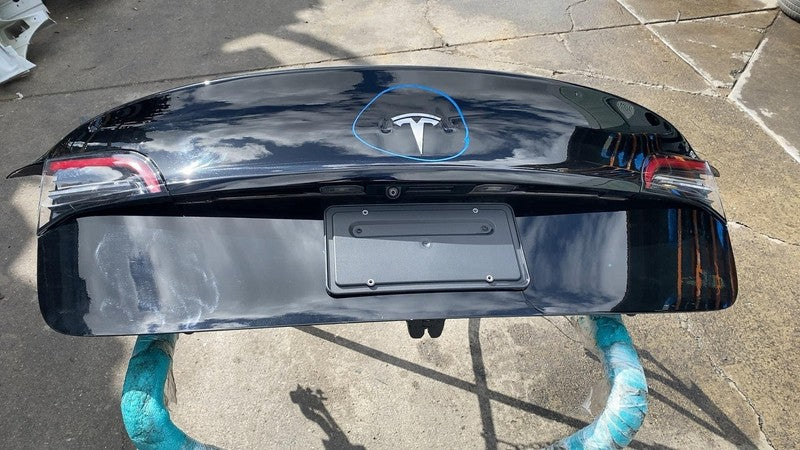 ⭕ 2017-2020 Tesla Model 3 M3 Rear Trunk Decklid Shell Panel Assembly Black PBSB