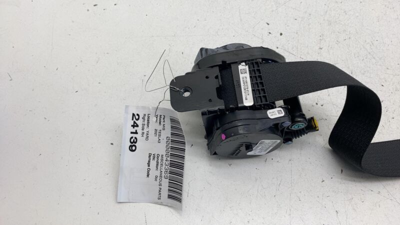 108127901H 2017-2023 Tesla Model 3 Front Passenger Side 1st Row Seat Belt & Retractor Right