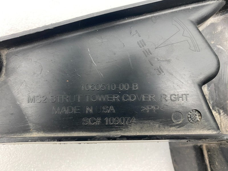 106051000B ⭕ 2016-2020 Tesla Model S MS Right Underhood Shock Tower Cover Trim 1060510-00-B