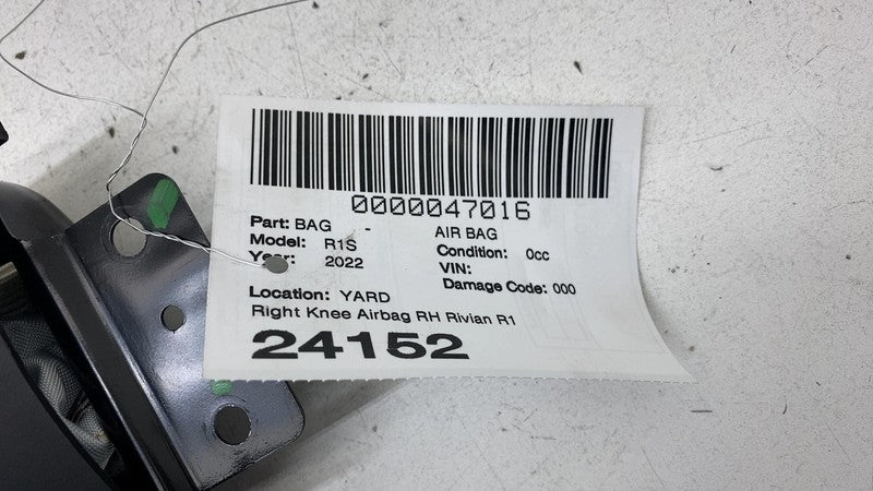 PT0000829H 2022-2024 Rivian R1S R1T Front Passenger Side Lower Knee Safety Airbag Right RH