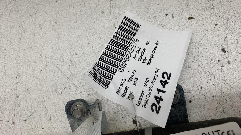 ⭕ 17-23 Tesla Model 3 Passenger Roof Curtain Airbag Module Right RH 10