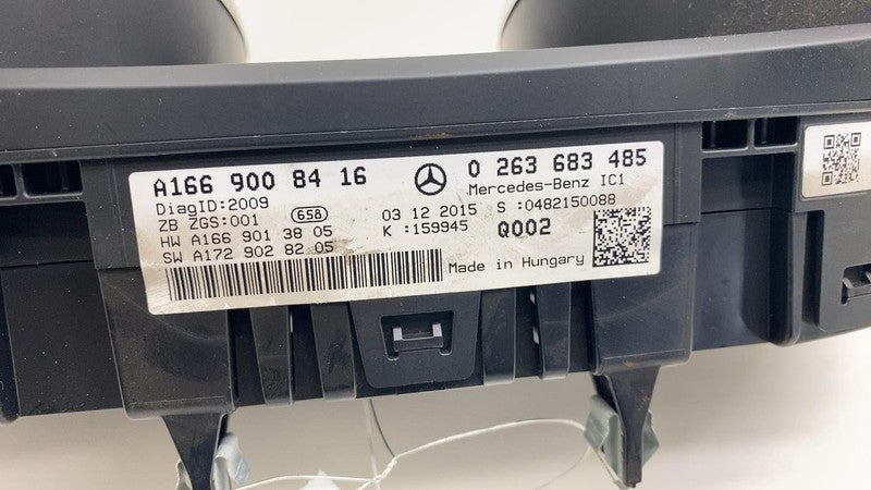 A1669008416 2016 Mercedes-Benz GLE350 Instrument Speedometer Gauge Cluster Assembly