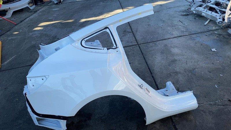 ⭕ 2021-2023 Tesla Model 3 Rear Right Quarter Panel Structural Cutout White PPSW