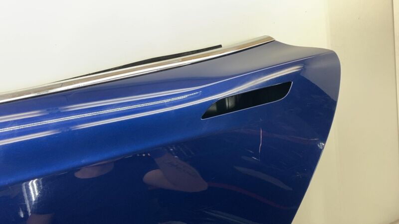 2012-2015 Tesla Model S MS Rear Driver Side Door Shell Panel Left LH Blue - PPSB