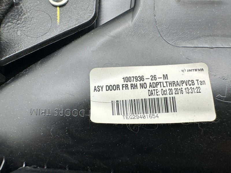100791200D 12-20 Tesla Model S Front Right Interior Door Panel Trim Card Cover 1007936-26-M