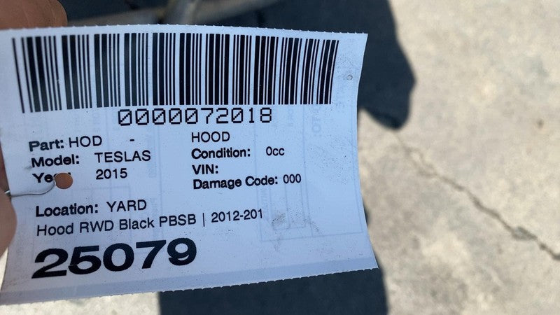 ⭕ 2012-2015 Tesla Model S MS Front Bonnet Hood Shell Panel Assembly Black - PBSB