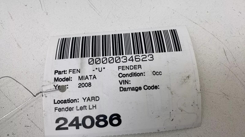 ⭕ 2006-2015 Mazda MX-5 Miata Front Driver Side Fender Assembly Left LH White 22V