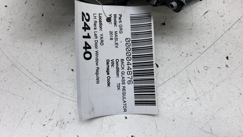 ⭕ 2017-2020 Maserati Levante Rear Left Side Door Window Regulator LH 6