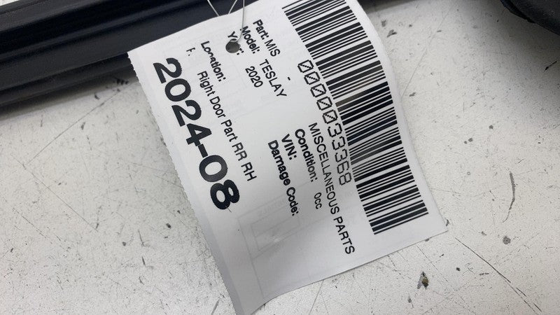⭕20-23 Tesla Model Y Rear Right Door Inner Belt Rubber Seal Molding 15