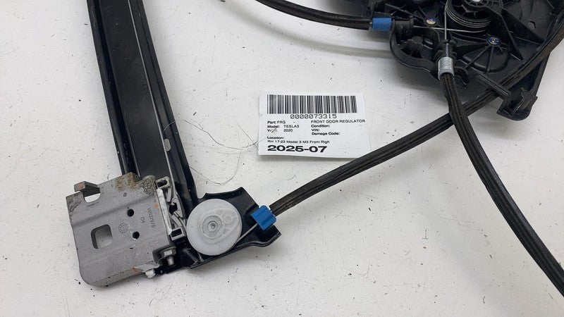 1096621-20-J ⭕ 2017-2023 Tesla Model 3 Front Right Door Window Regulator & Motor 1096621-20-J