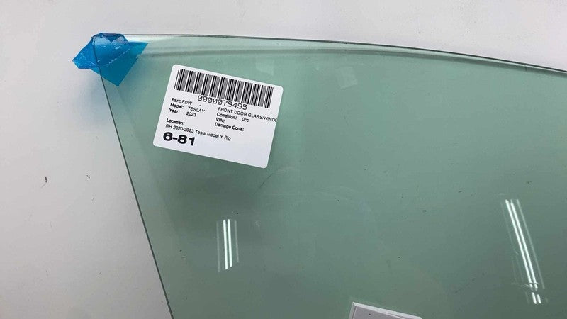 ⭕ 2020-2024 Tesla Model Y Right Passenger Front Door Window Glass Lami
