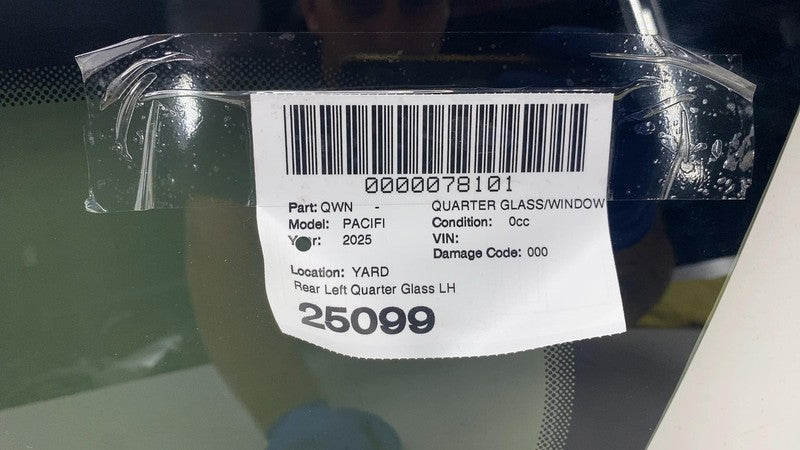 68238495AC ⭕ 17-25 Chrysler Pacifica Rear Driver Side Quarter Window Glass Left 68238495AC