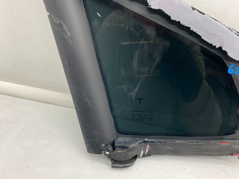 E6 43R-008010 2016-2021 Tesla Model S MS Rear Passenger Side Quarter Window Glass Right RH OEM