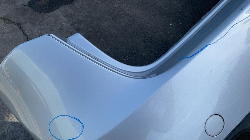 2011-2014 Porsche Cayenne Rear Bumper Fascia Cover w/o Park Assist Silver - LX7W