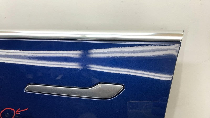 1096620-00-H ⭕ 2017-2020 Tesla Model 3 M3 Front Driver Side Door Shell Panel Left Blue PPSB