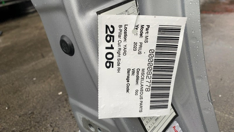 ⭕ 2023-2024 Toyota Prius Passenger Side B-Pillar Structural Frame Cutout Right