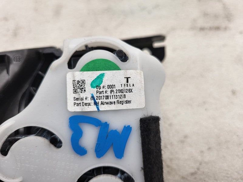 2080545X ⭕2017-2021 Tesla Model 3 Passenger Side Dashboard Heater A/C Air Vent Duct Right