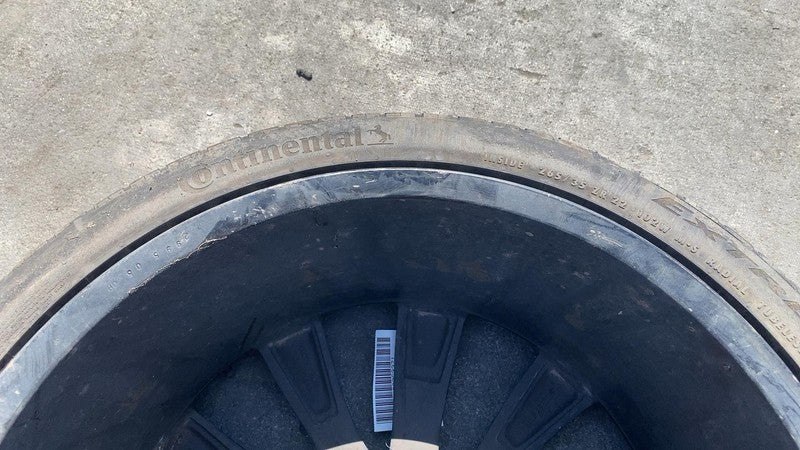 ⭕ 16-20 Tesla Model X Wheel Rim 22x9J + 33mm w/ Continental Tire 265/3