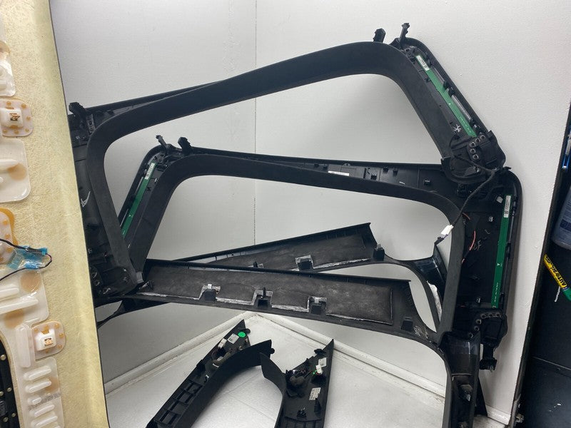 ⭕ 16-20 Tesla Model X SET Headliner Sunvisor Upper A + B + C-Pillar Tr